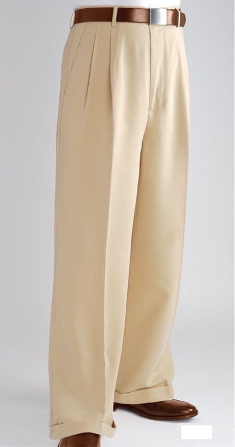 Eagilo Beige Tailored Formal Trousers