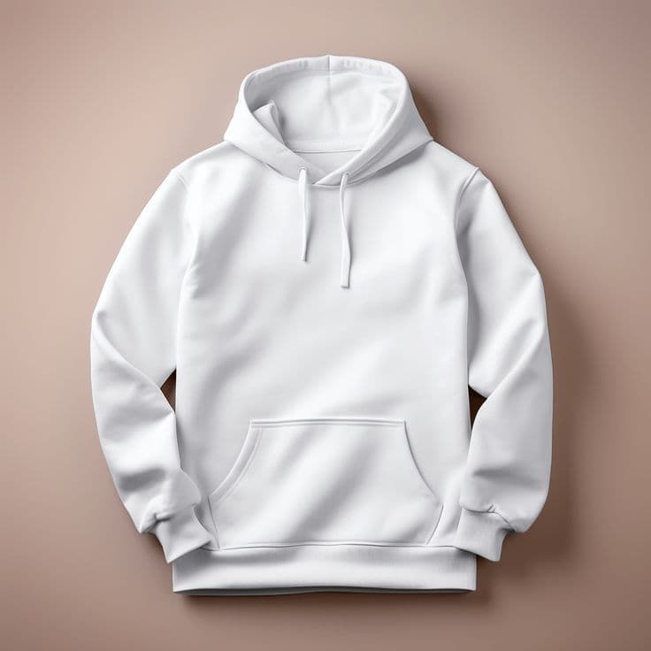 Eagilo White Pullover Hoodie