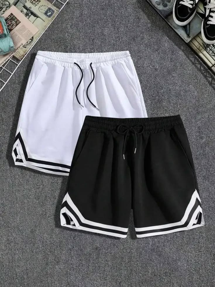Eagilo Black & White Sports Shorts image 2