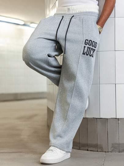 Eagilo Grey Relaxed Track Pants