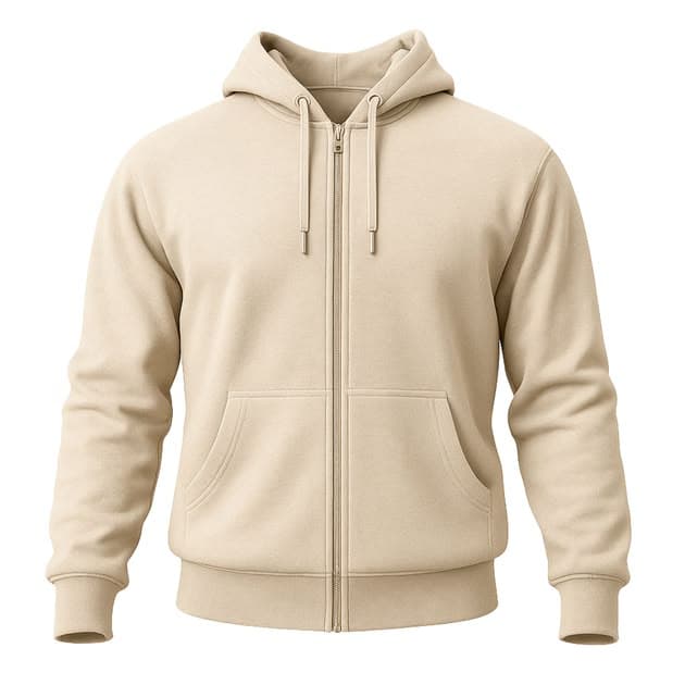 Eagilo Beige Pullover Hoodie image 3