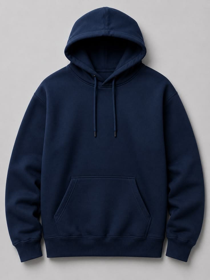 Eagilo Navy Blue Pullover Hoodie image 4
