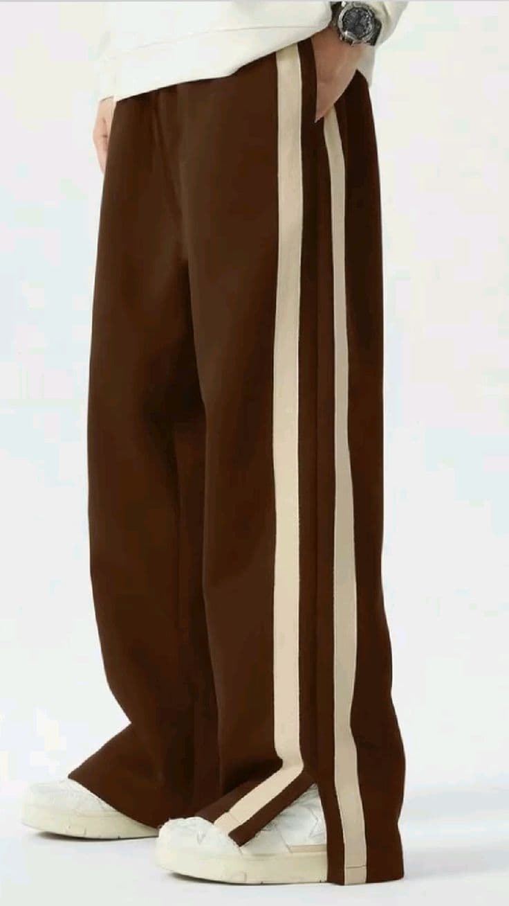 Eagilo Coffee Brown Relaxed Track Pants