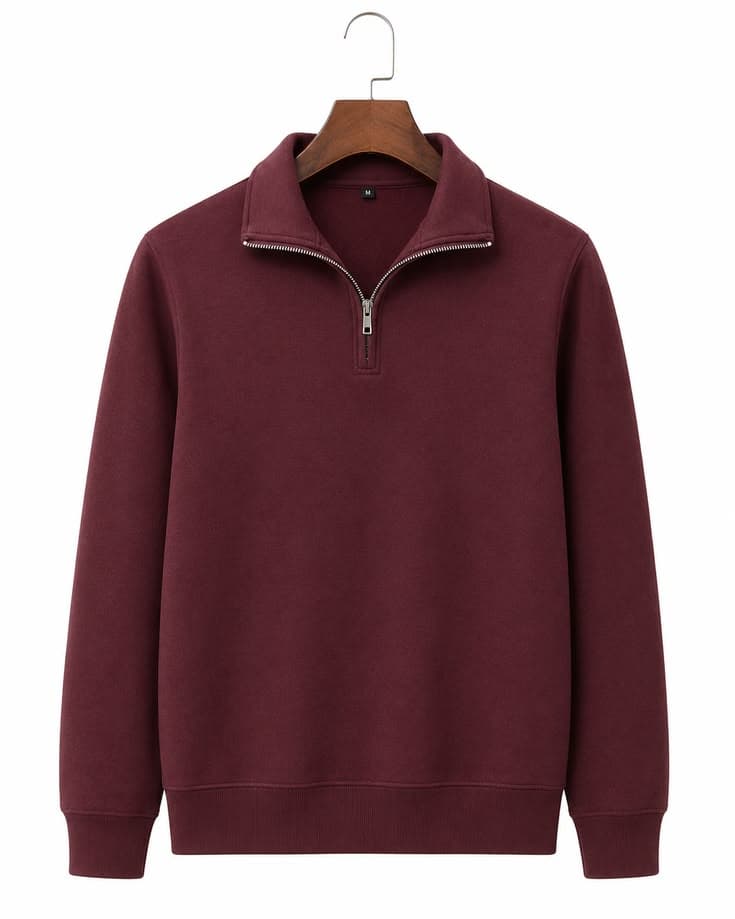 Eagilo Maroon Crewneck Sweatshirt image 5