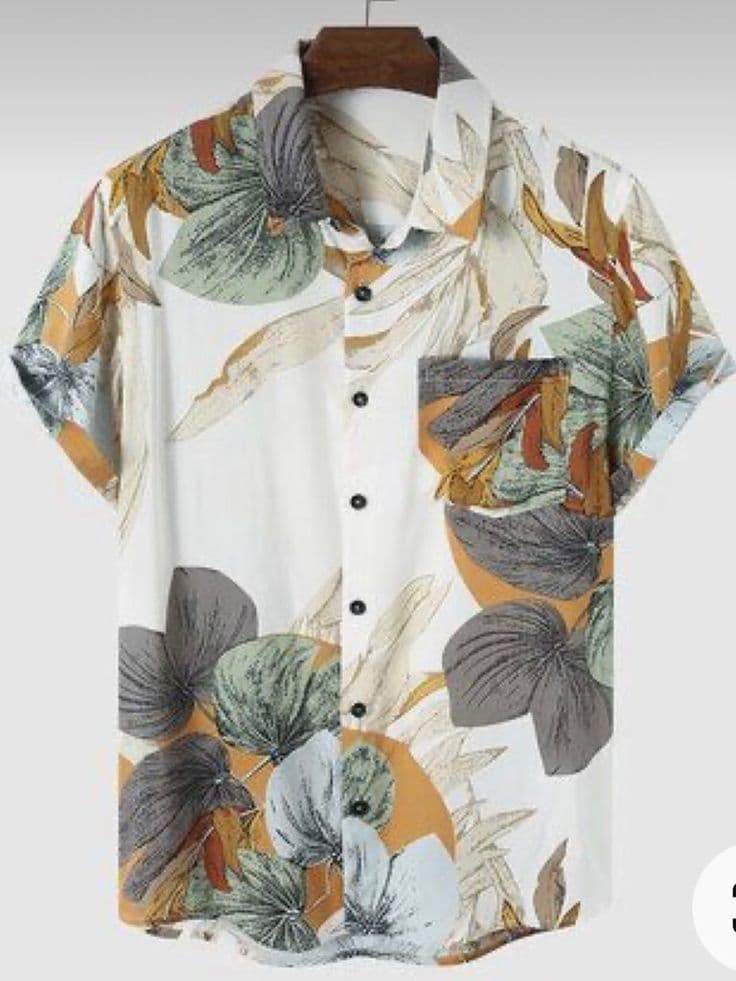 Eagilo White Floral Print Shirt